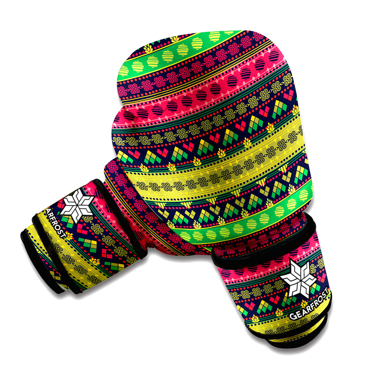 Native Indian Tribal Pattern Print Boxing Gloves