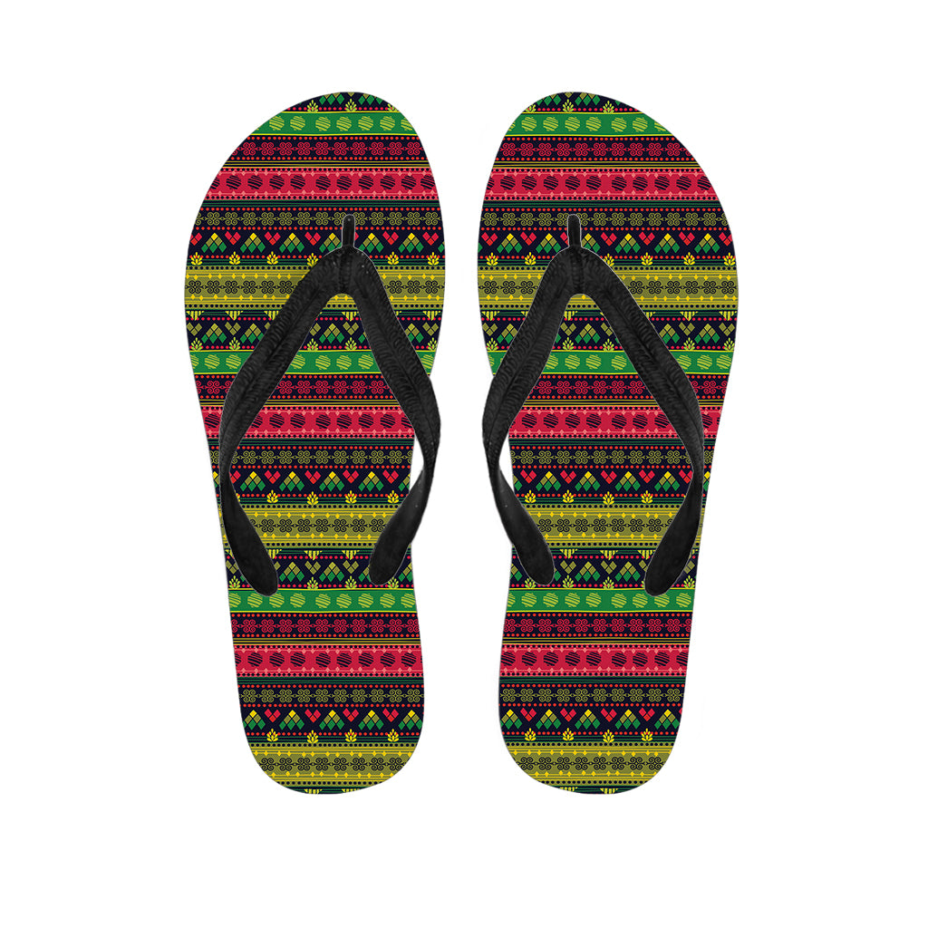 Native Indian Tribal Pattern Print Flip Flops