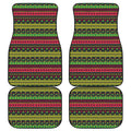 Native Indian Tribal Pattern Print Front and Back Car Floor Mats