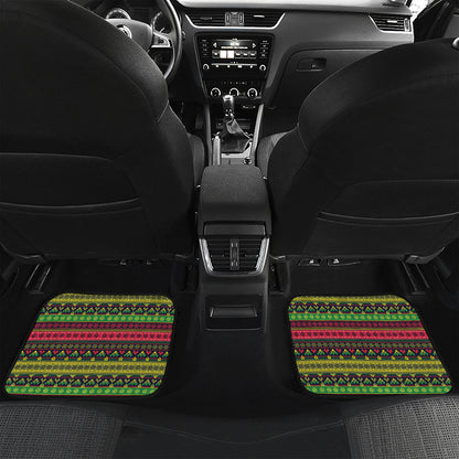 Native Indian Tribal Pattern Print Front and Back Car Floor Mats
