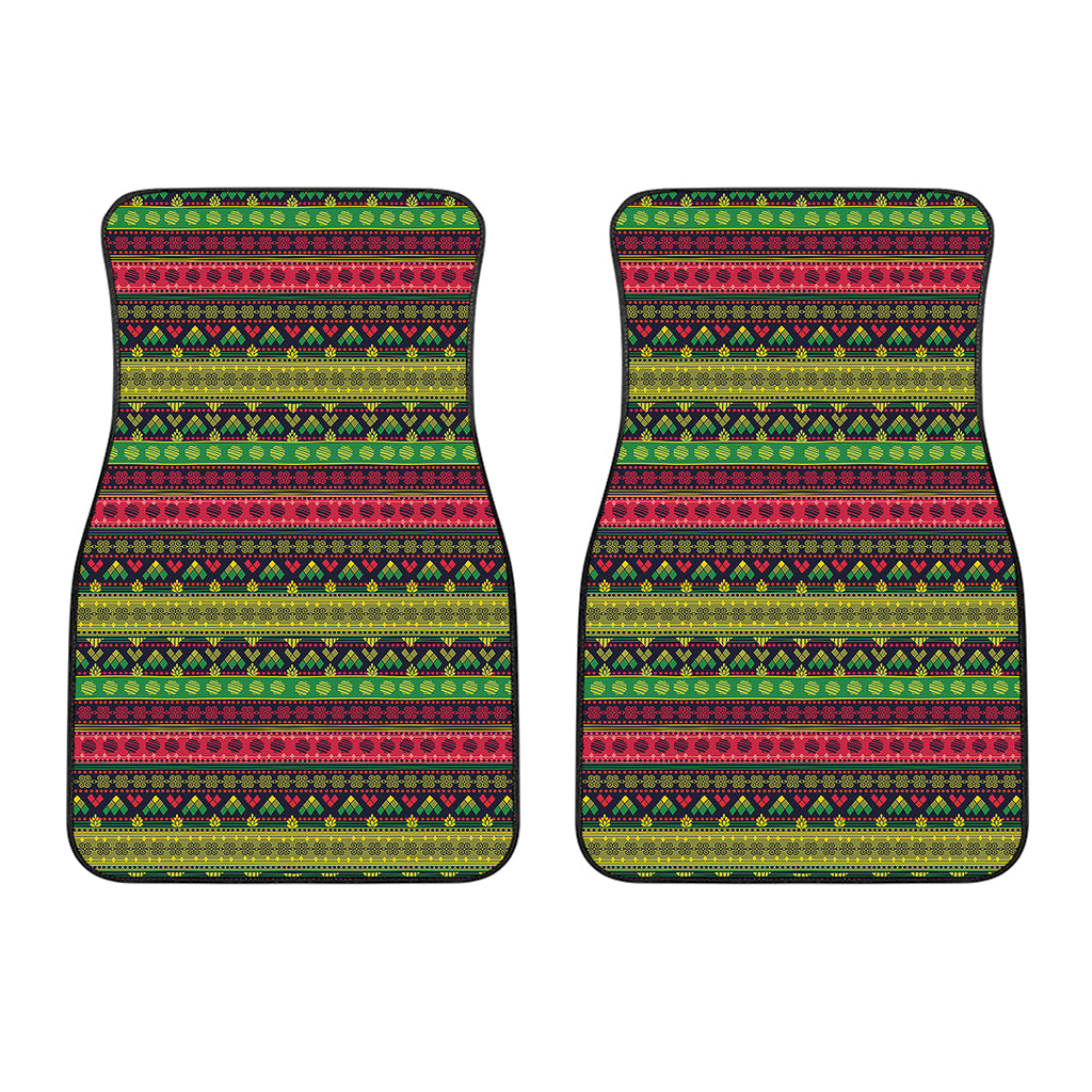 Native Indian Tribal Pattern Print Front Car Floor Mats