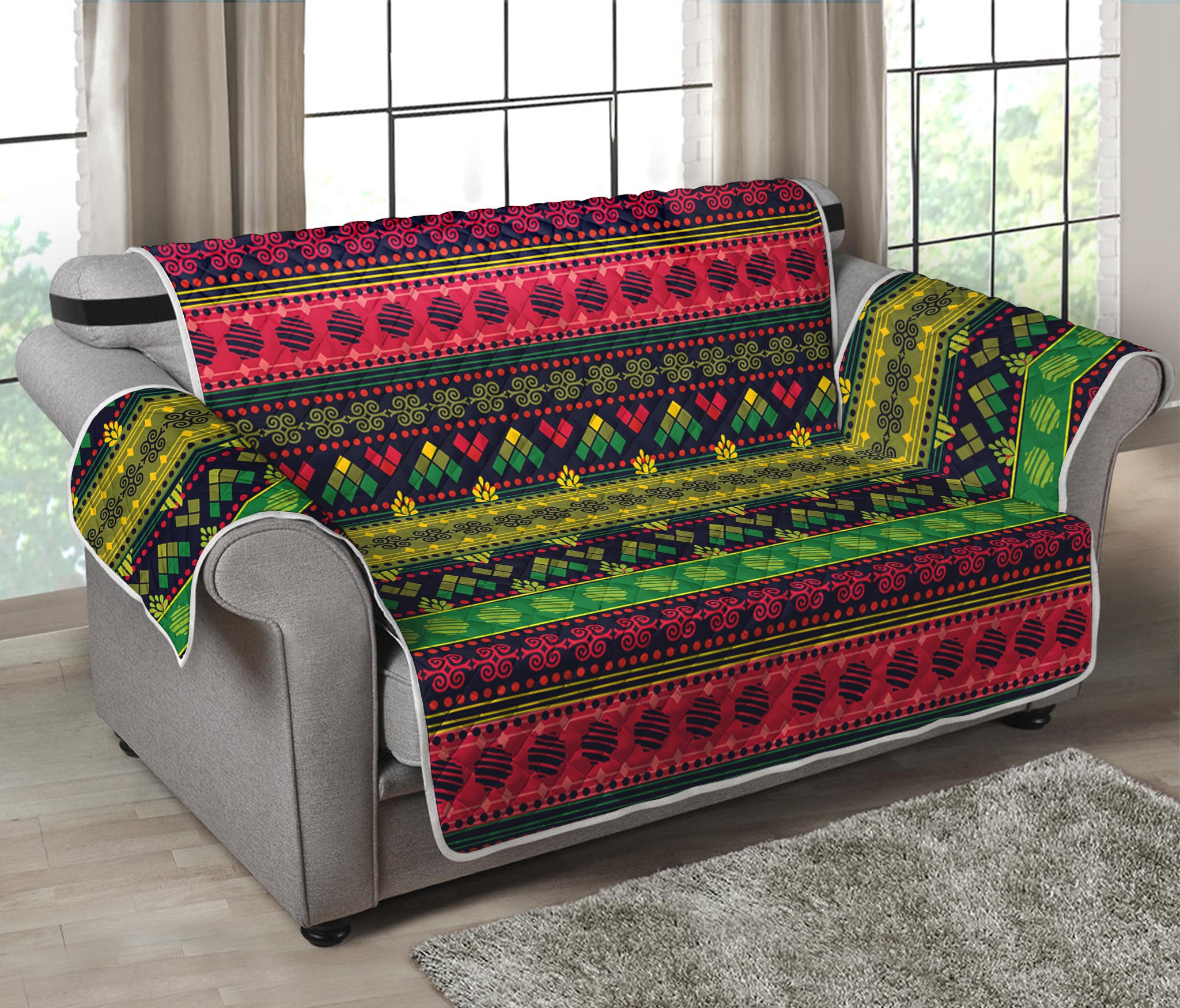 Native Indian Tribal Pattern Print Loveseat Protector