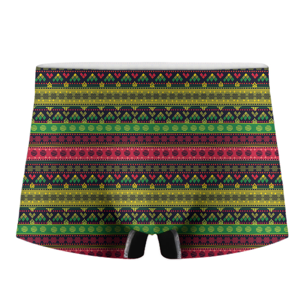 Native Indian Tribal Pattern Print Men's Boxer Briefs