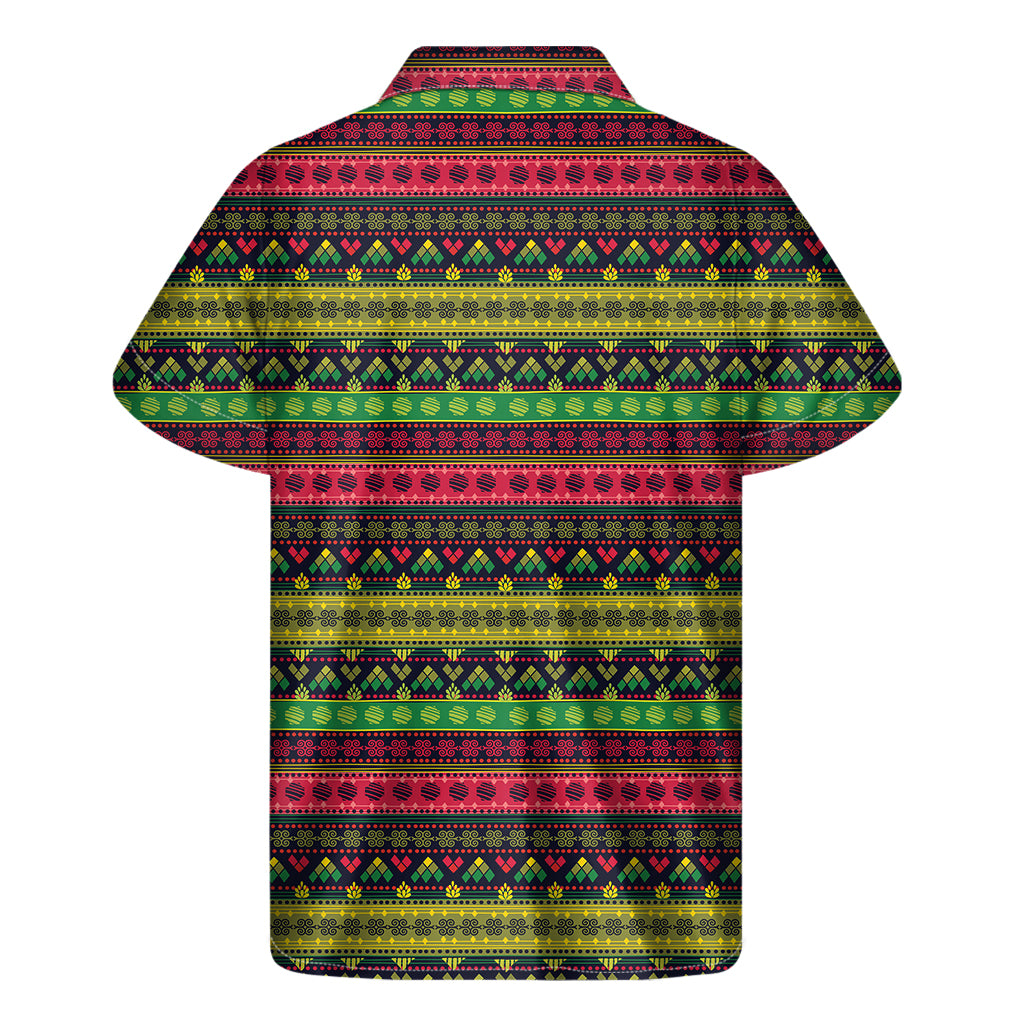 Native Indian Tribal Pattern Print Men's Short Sleeve Shirt