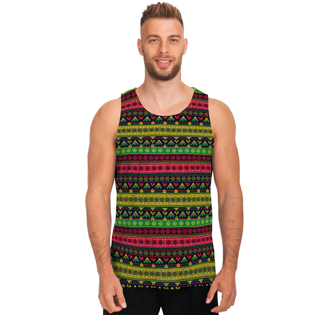Native Indian Tribal Pattern Print Men's Tank Top