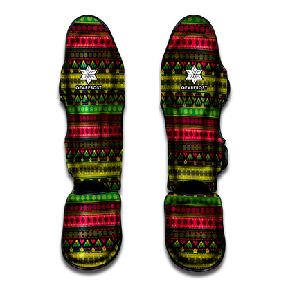Native Indian Tribal Pattern Print Muay Thai Shin Guard