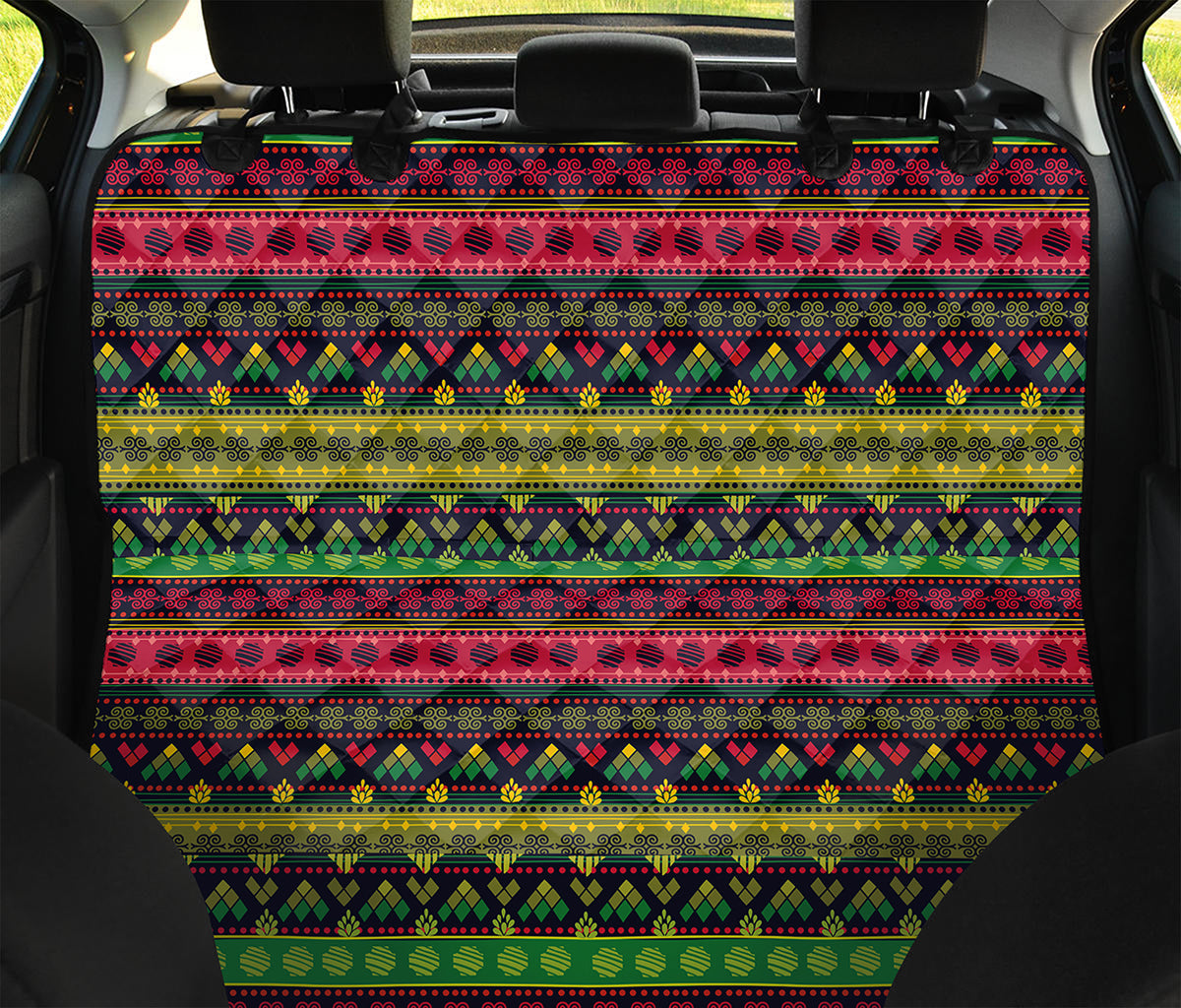 Native Indian Tribal Pattern Print Pet Car Back Seat Cover