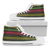 Native Indian Tribal Pattern Print White High Top Shoes