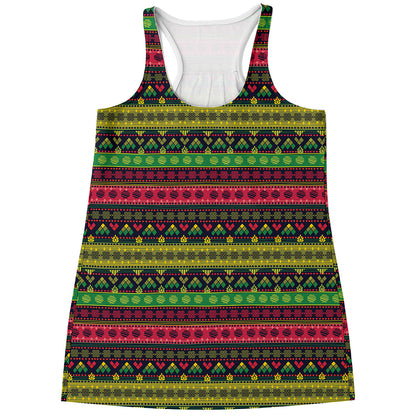 Native Indian Tribal Pattern Print Women's Racerback Tank Top
