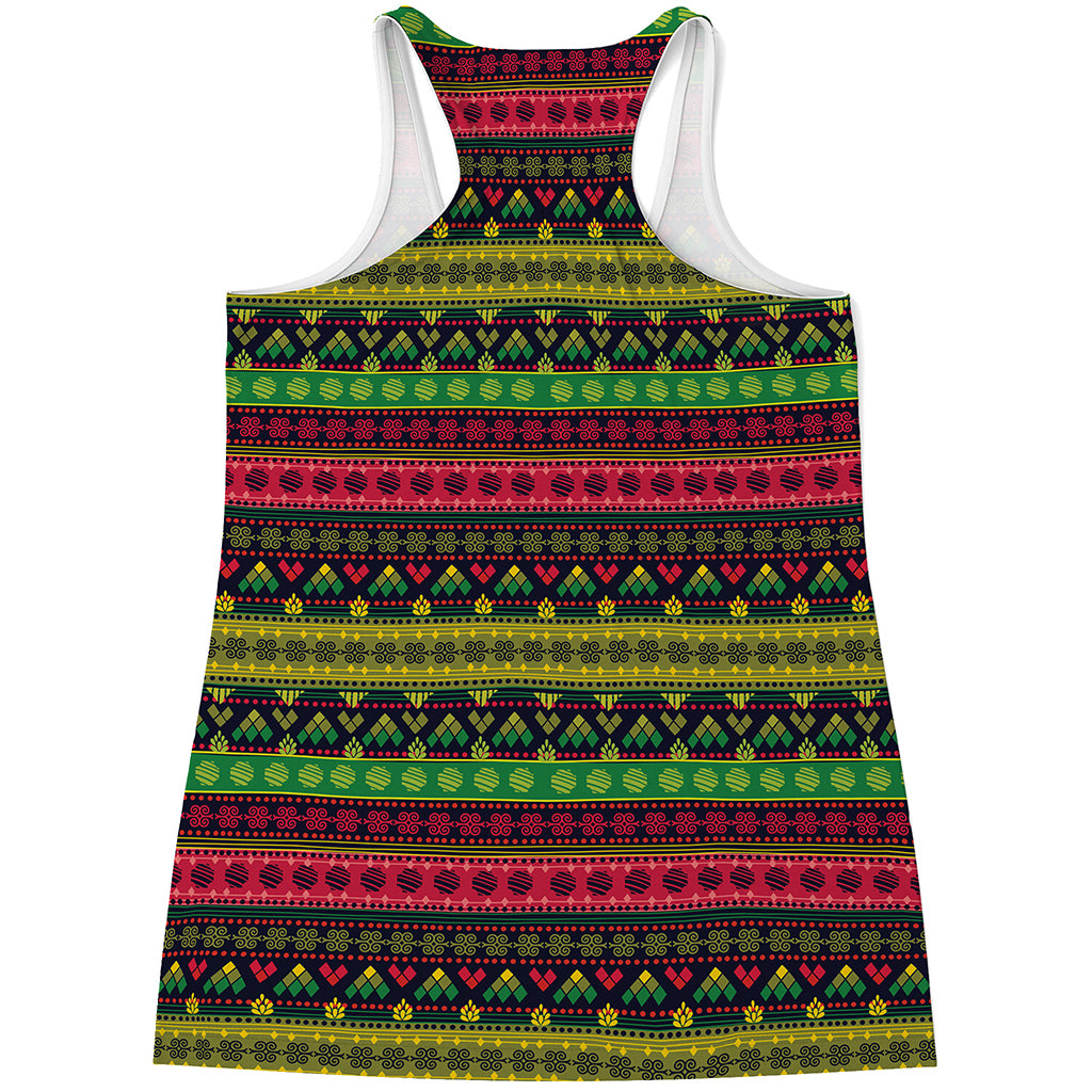 Native Indian Tribal Pattern Print Women's Racerback Tank Top