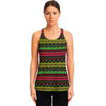 Native Indian Tribal Pattern Print Women's Racerback Tank Top