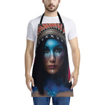 Native Indian Woman Portrait Print Apron