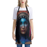 Native Indian Woman Portrait Print Apron