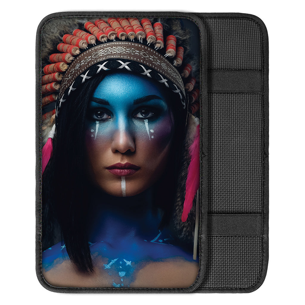 Native Indian Woman Portrait Print Car Center Console Cover
