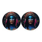 Native Indian Woman Portrait Print Car Coasters