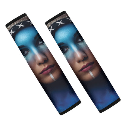 Native Indian Woman Portrait Print Car Seat Belt Covers