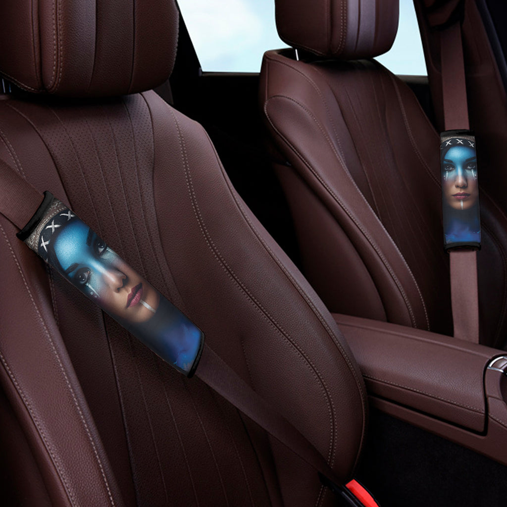 Native Indian Woman Portrait Print Car Seat Belt Covers