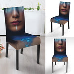 Native Indian Woman Portrait Print Dining Chair Slipcover