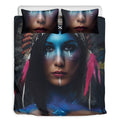Native Indian Woman Portrait Print Duvet Cover Bedding Set
