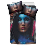 Native Indian Woman Portrait Print Duvet Cover Bedding Set