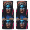 Native Indian Woman Portrait Print Front and Back Car Floor Mats