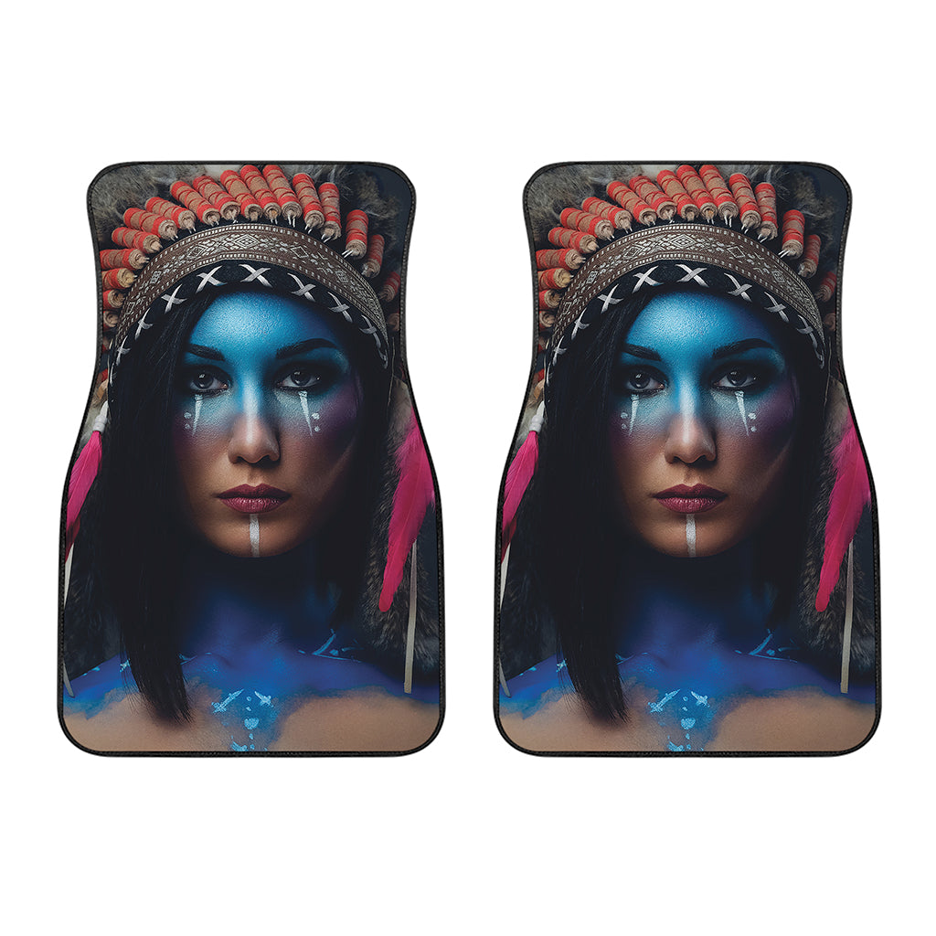 Native Indian Woman Portrait Print Front Car Floor Mats