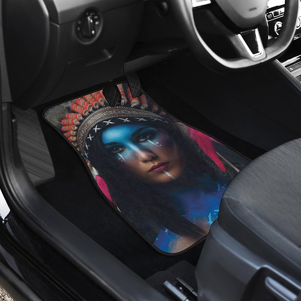 Native Indian Woman Portrait Print Front Car Floor Mats