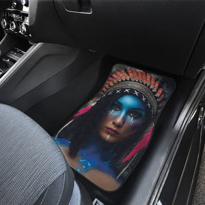 Native Indian Woman Portrait Print Front Car Floor Mats