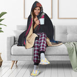 Native Indian Woman Portrait Print Hooded Blanket