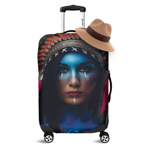 Native Indian Woman Portrait Print Luggage Cover