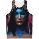 Native Indian Woman Portrait Print Men's Tank Top
