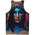 Native Indian Woman Portrait Print Men's Tank Top