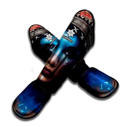 Native Indian Woman Portrait Print Muay Thai Shin Guard