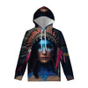 Native Indian Woman Portrait Print Pullover Hoodie