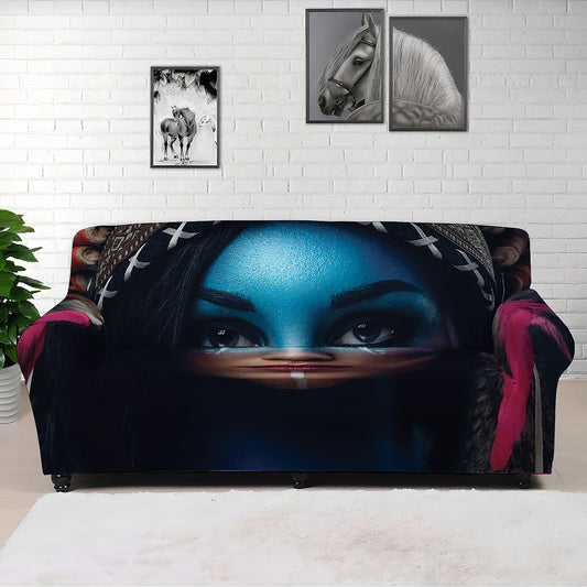 Native Indian Woman Portrait Print Sofa Cover