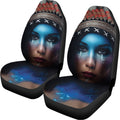 Native Indian Woman Portrait Print Universal Fit Car Seat Covers