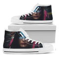 Native Indian Woman Portrait Print White High Top Sneakers