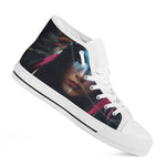 Native Indian Woman Portrait Print White High Top Shoes