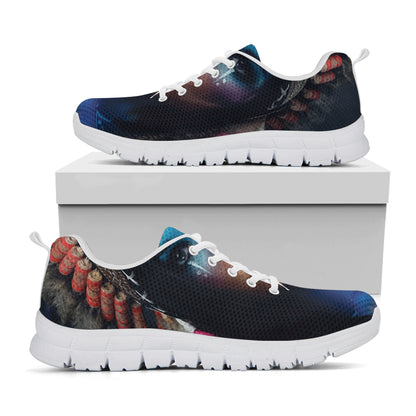 Native Indian Woman Portrait Print White Sneakers