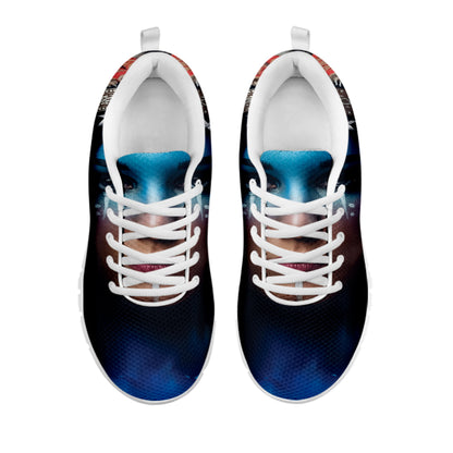 Native Indian Woman Portrait Print White Sneakers