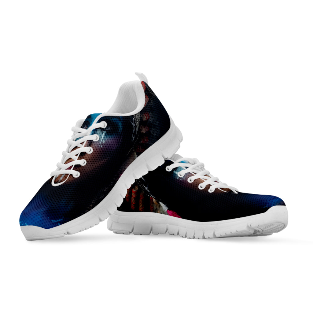 Native Indian Woman Portrait Print White Sneakers