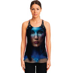 Native Indian Woman Portrait Print Women's Racerback Tank Top