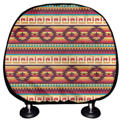 Native Inspired Pattern Print Car Headrest Covers