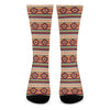 Native Inspired Pattern Print Crew Socks