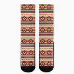 Native Inspired Pattern Print Crew Socks