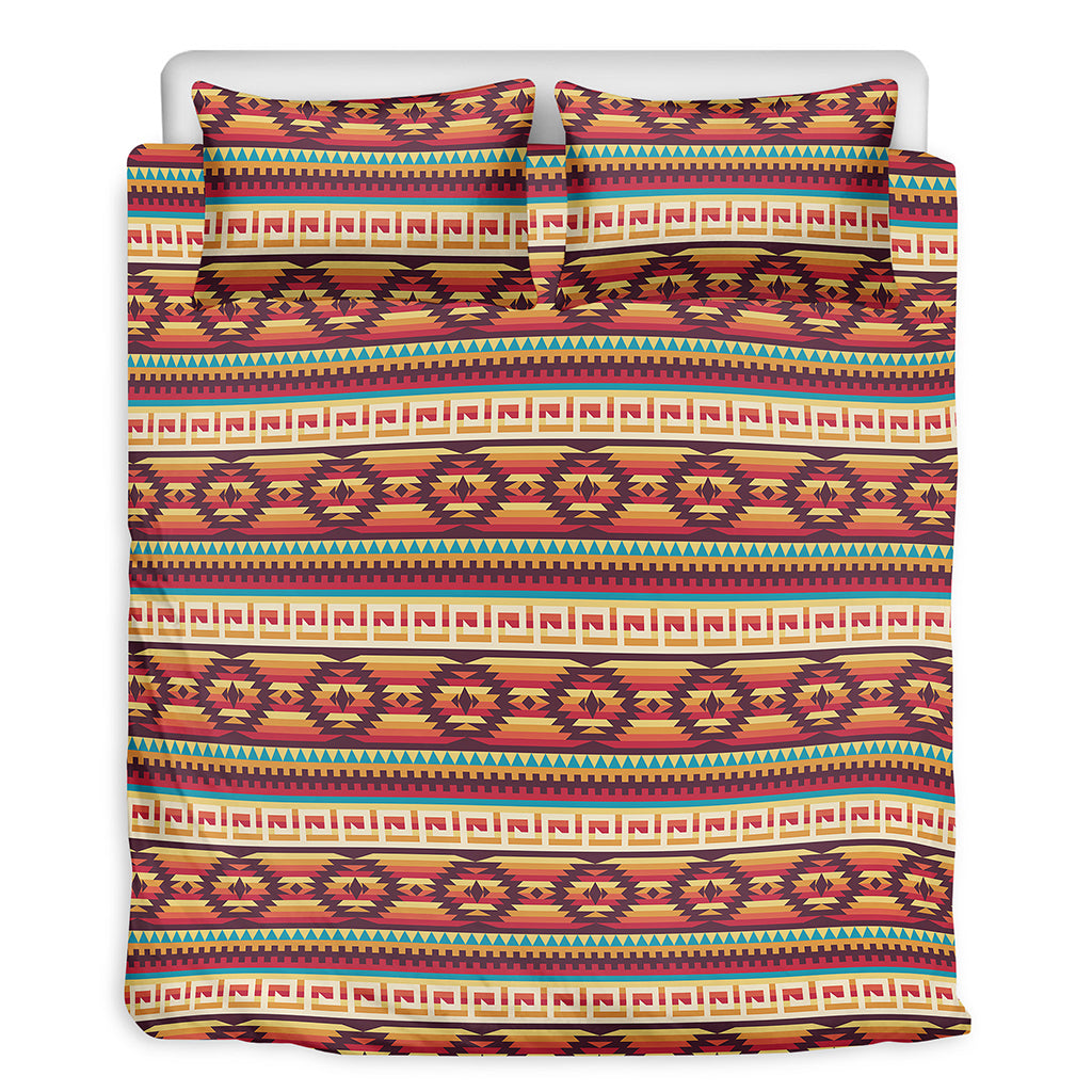 Native Inspired Pattern Print Duvet Cover Bedding Set