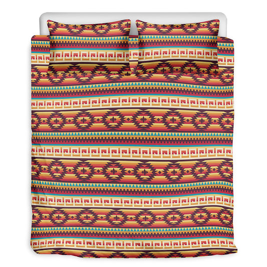 Native Inspired Pattern Print Duvet Cover Bedding Set