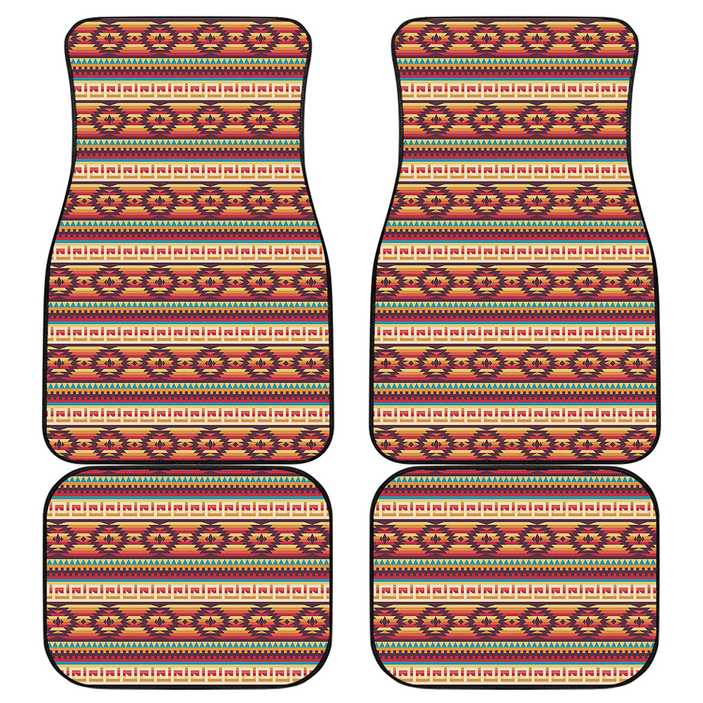 Native Inspired Pattern Print Front and Back Car Floor Mats