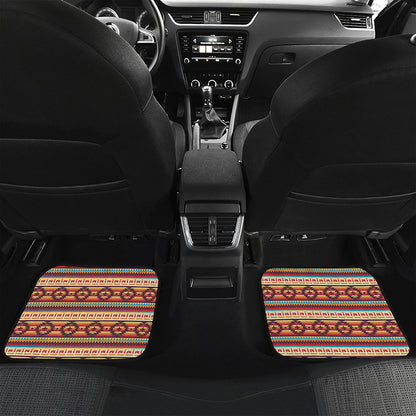Native Inspired Pattern Print Front and Back Car Floor Mats