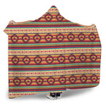 Native Inspired Pattern Print Hooded Blanket